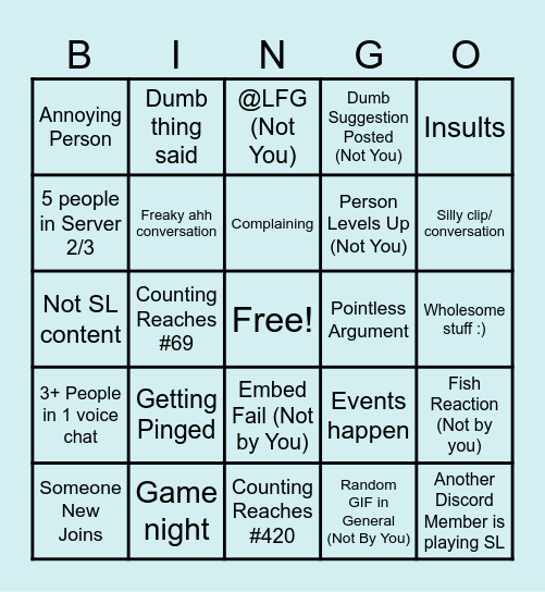 Cursed Laboratory Bingo! Bingo Card