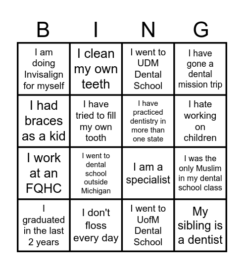 MWDS Bingo Card