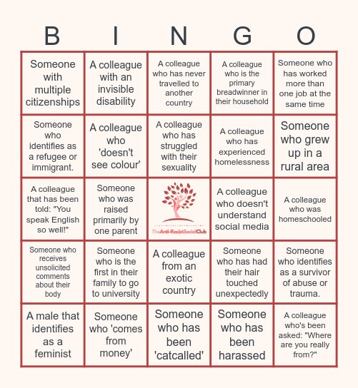 The Club Bingo Card