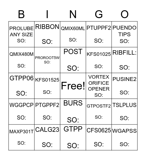 WHO AM I? Bingo Card