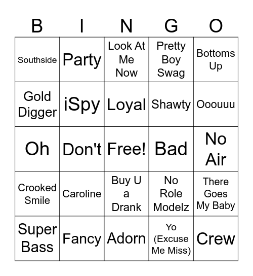 Senior Rewind Bingo Card