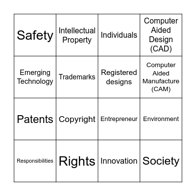 D&T Bingo Card