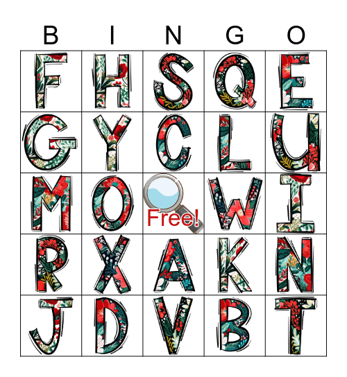 Search and Find Bingo Card