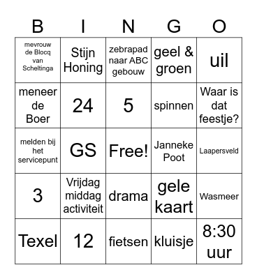 ATC Bingo Card