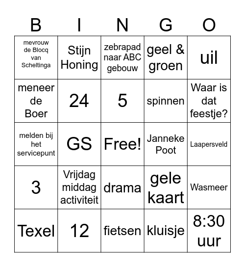 ATC Bingo Card