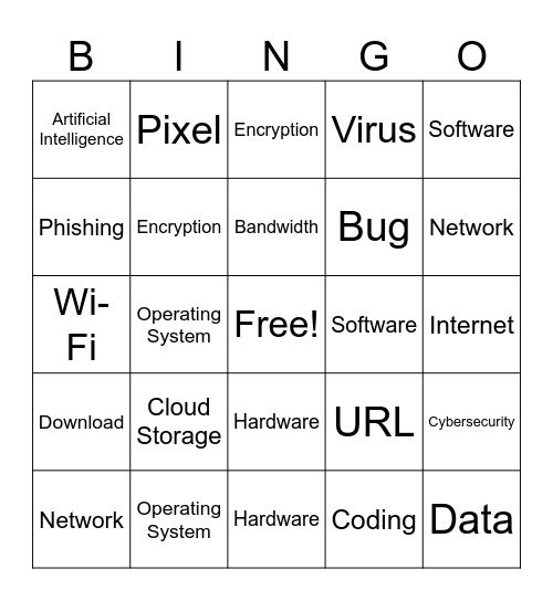 Tech Bingo Card