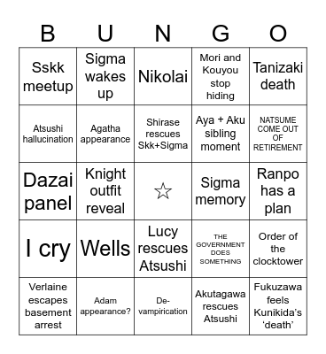 BSD ch. 117 Bingo Card