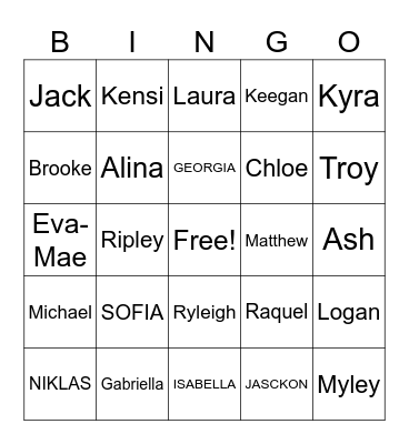 Michaud 2024/25 Bingo Card