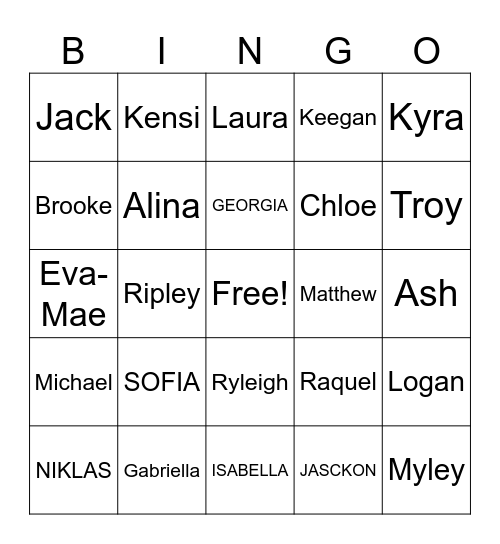 Michaud 2024/25 Bingo Card