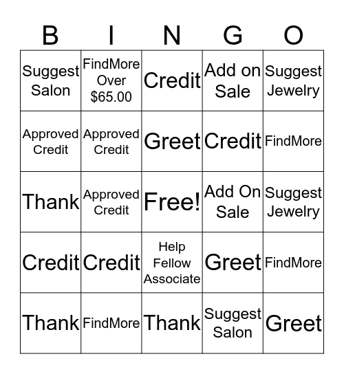 JCP Bingo Card