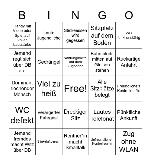 DBingo Card