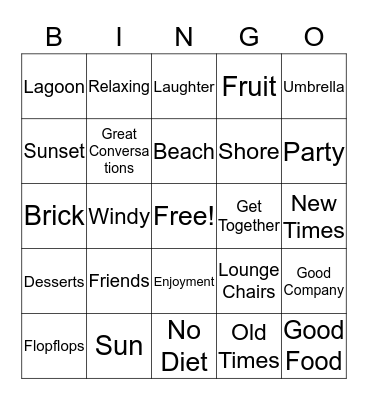 Girls Day Out Bingo Card