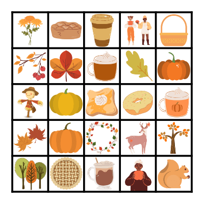 Fall Bingo Card