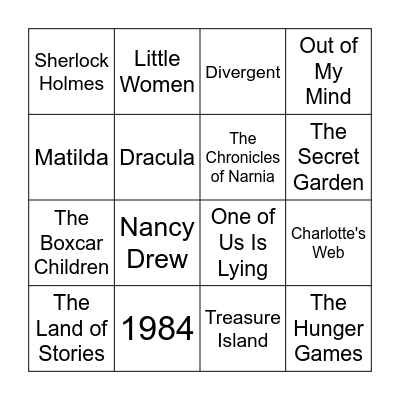 Book Bingo Card