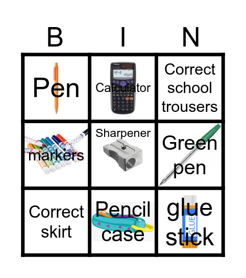 LA Do you have a pen BINGO? Bingo Card