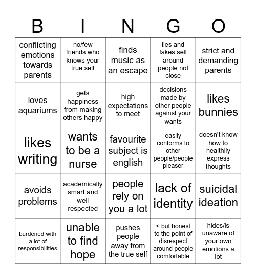 mafuyu Bingo Card