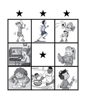 BINGO "FREE TIME ACTIVITIES" Bingo Card