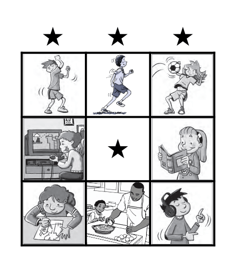 BINGO "FREE TIME ACTIVITIES" Bingo Card