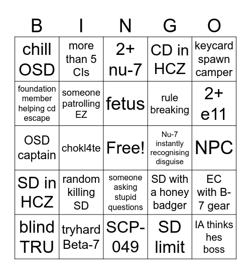 Bingo Card
