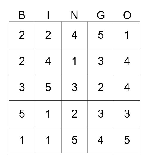 Multisyllabic Words Bingo Card