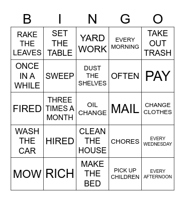 Unit 8 BINGO Card