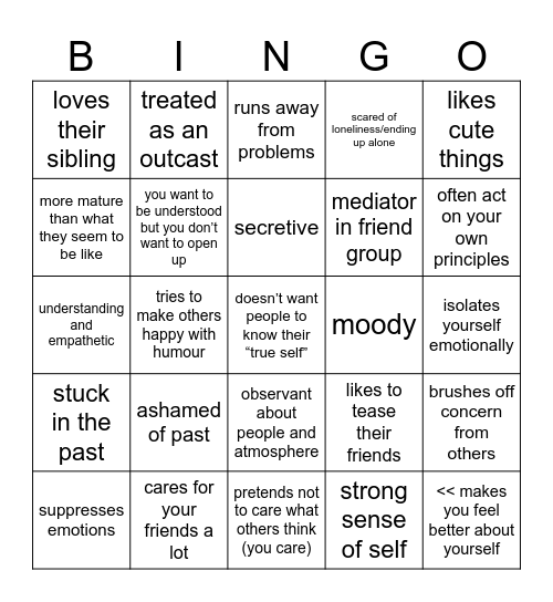 mizuki Bingo Card