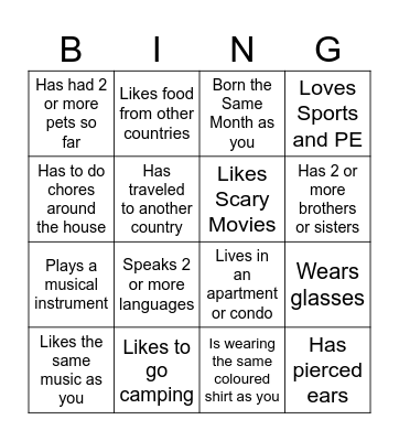 BEARS BINGO Card