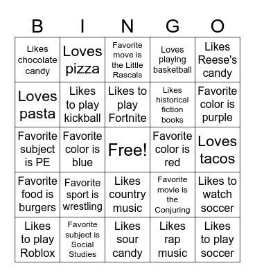 Wilson_8th Bingo Card