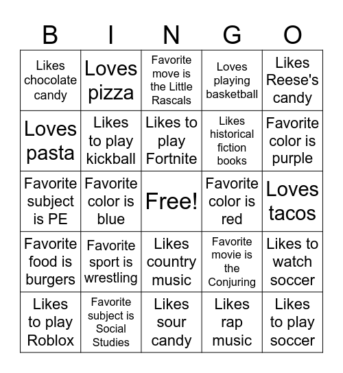 Wilson_8th Bingo Card