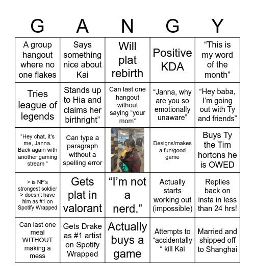 Janna 2024 Bingo Card