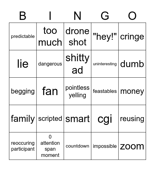mistabist Bingo Card