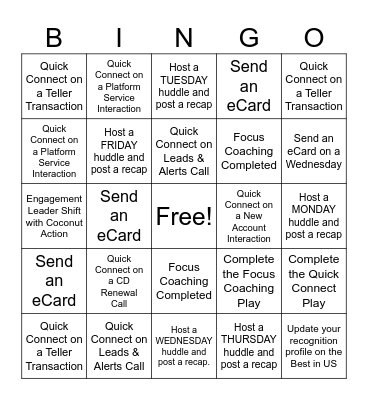 North San Diego Leadership Bingo Card