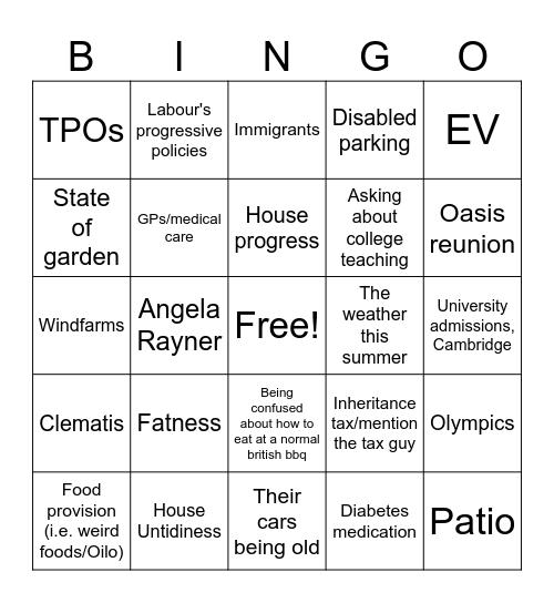 Bingo Card