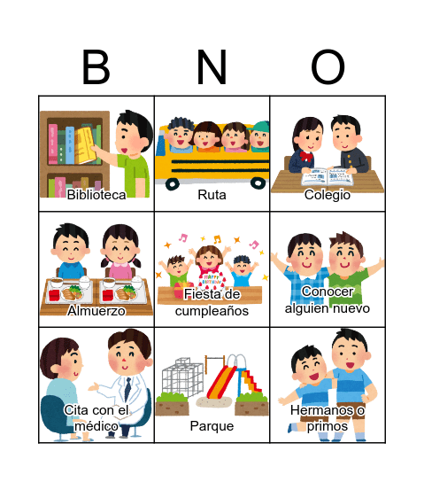 Espacio personal Bingo Card