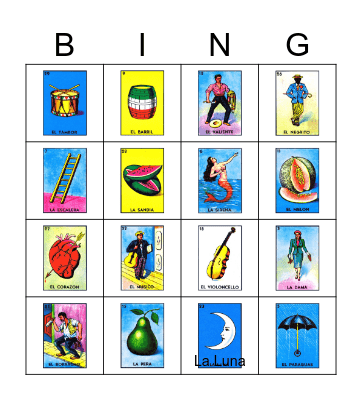 Loteria Bingo Card