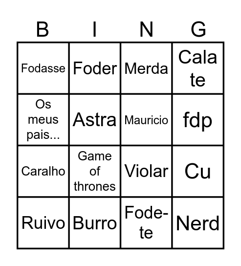 Bingo Boss Bingo Card