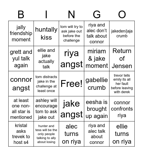 First 20 Minutes Bingo Card