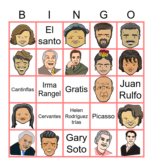 Hispanos Importantes Bingo Card