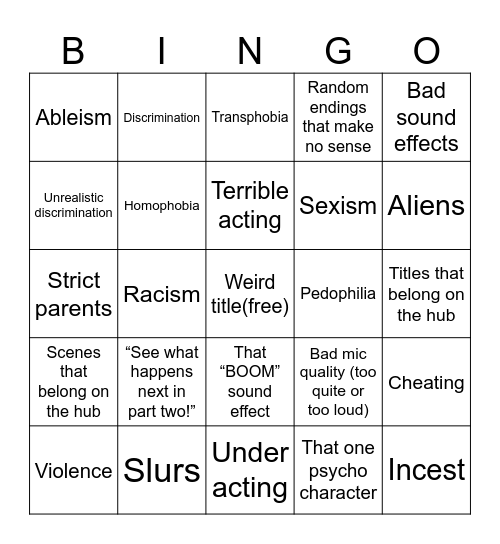 Tomorrow’s Teachings Bingo Card