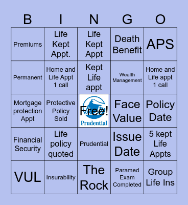 Life Insurance Awareness Month Bingo Card