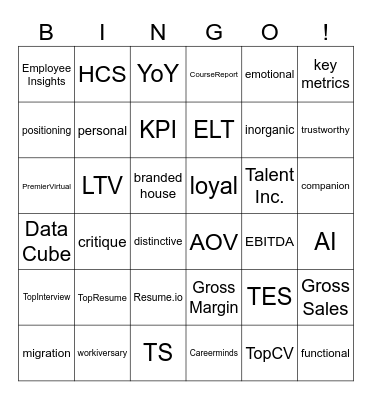 2024-09 Town Hall Bingo Card