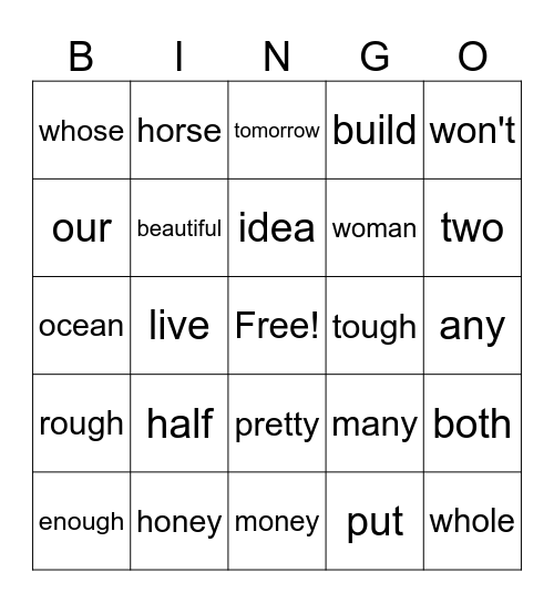 80 Bingo Card