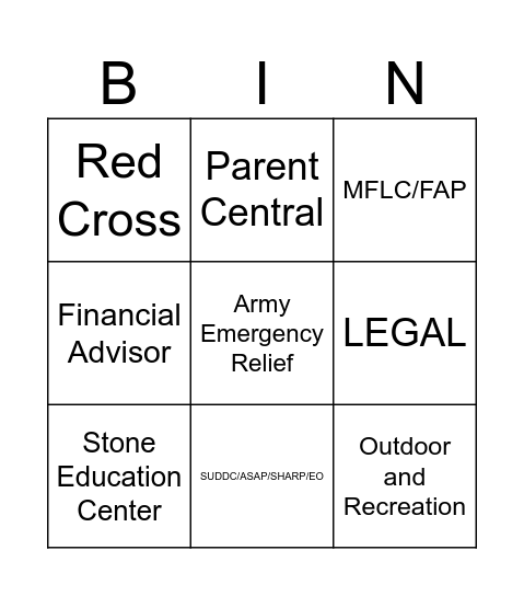 5-20 4-DAY WEEKEND BINGO Card