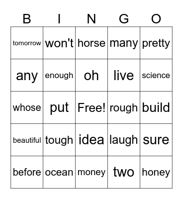 79 Bingo Card