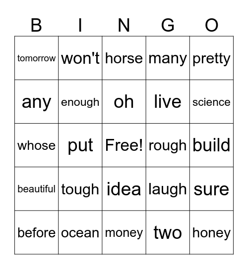79 Bingo Card