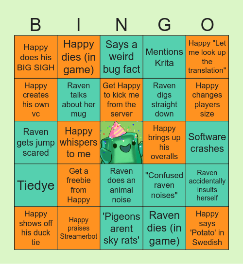 Buddy Bingo Card