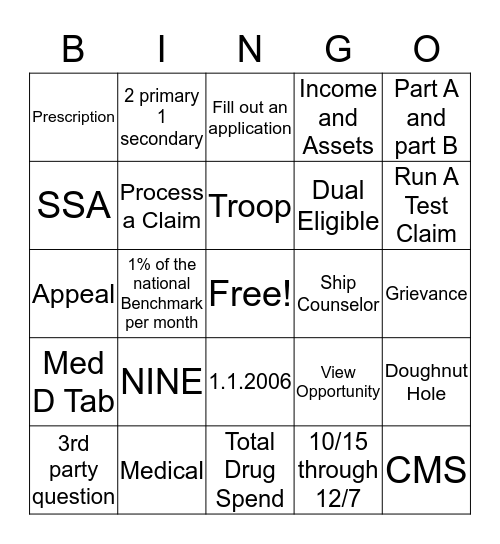 Show What You Know Bingo Card