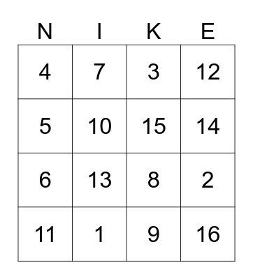 Get-to-know Matt Bingo Card