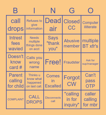 CSI BINGO Card