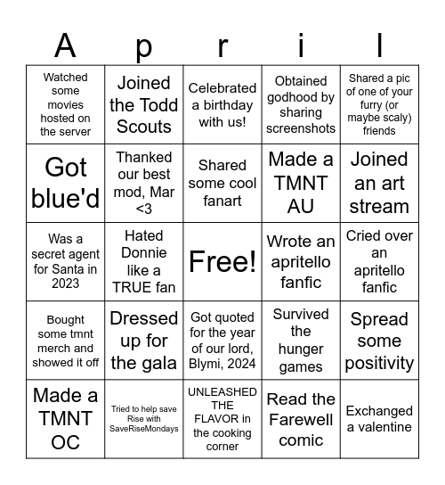 Apritello Bingo! Bingo Card